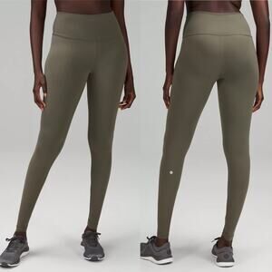 Lululemon Wunder Train High-Rise Tight 28" Army Green